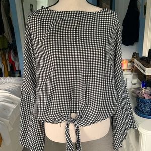 Topshop tie front blouse— US size 8